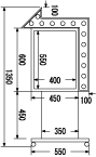 矢印点滅付き電飾スタンド看板-アローサインＳ寸法